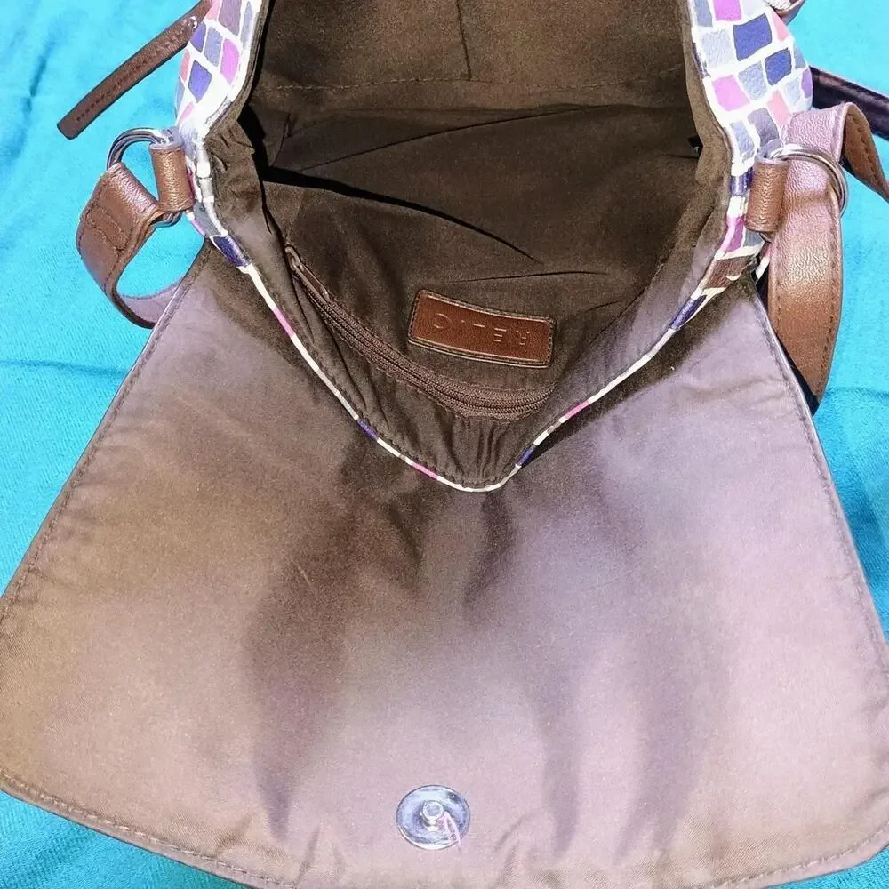 Relic Fossil Y2K Crossbody Bag - Multicolor Geo Pattern (EUC)